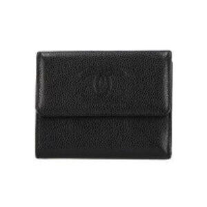 Chanel Coco Mark Tri fold Wallet Caviar Leather